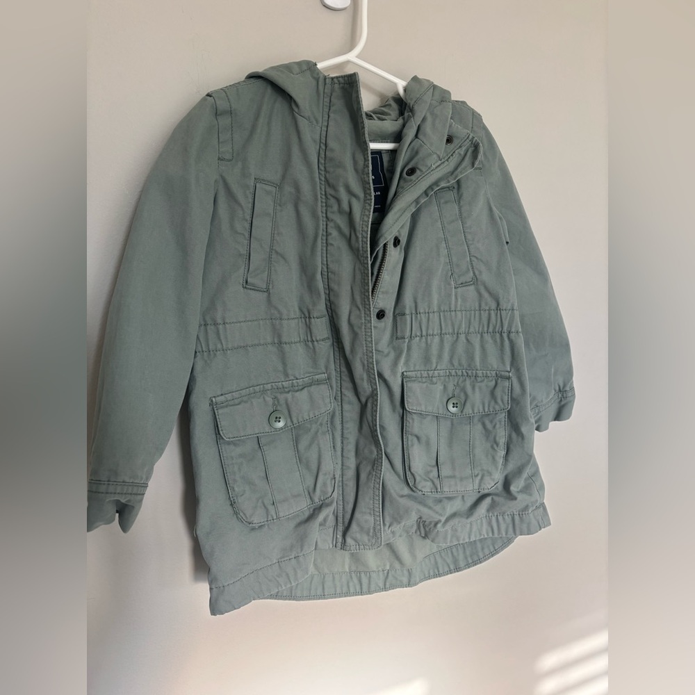 GAP Kids Hooded Jacket in Sage Green -XS